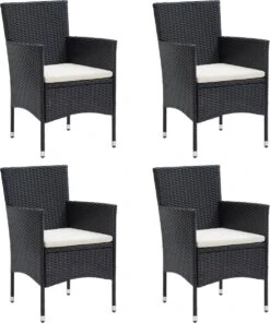 VidaXL 5-delige Tuinset Met Kussens Zwart -Meubel Verkoop 1000x1200 3