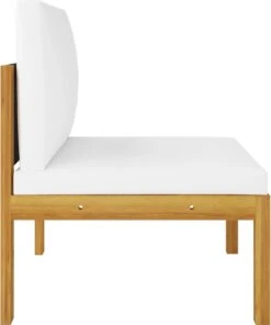 Decoways - 5-delige Loungeset Met Kussens Massief Acaciahout Crèmekleurig -Meubel Verkoop 1001x1200