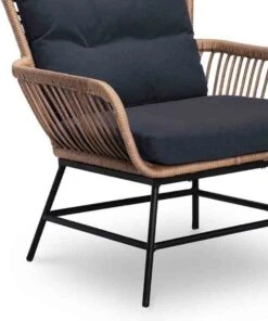 BUITEN Living Dex Wicker Loungestoel Tuin | Wicker + Aluminium | Bamboe Antraciet -Meubel Verkoop 1002x1200 2