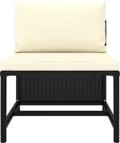 VidaXL 4-delige Loungeset Met Kussens Poly Rattan Zwart -Meubel Verkoop 1012x1200