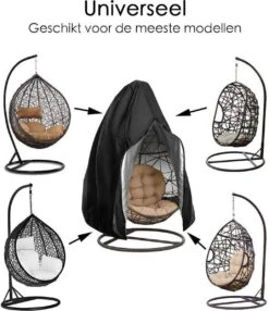Beschermhoes Hangstoel Egg - Waterproof - Universeel Model - Hoes Van Egg Chair - Waterdichte Beschermer Voor Egg Stoel Met Standaard -Meubel Verkoop 1035x1200