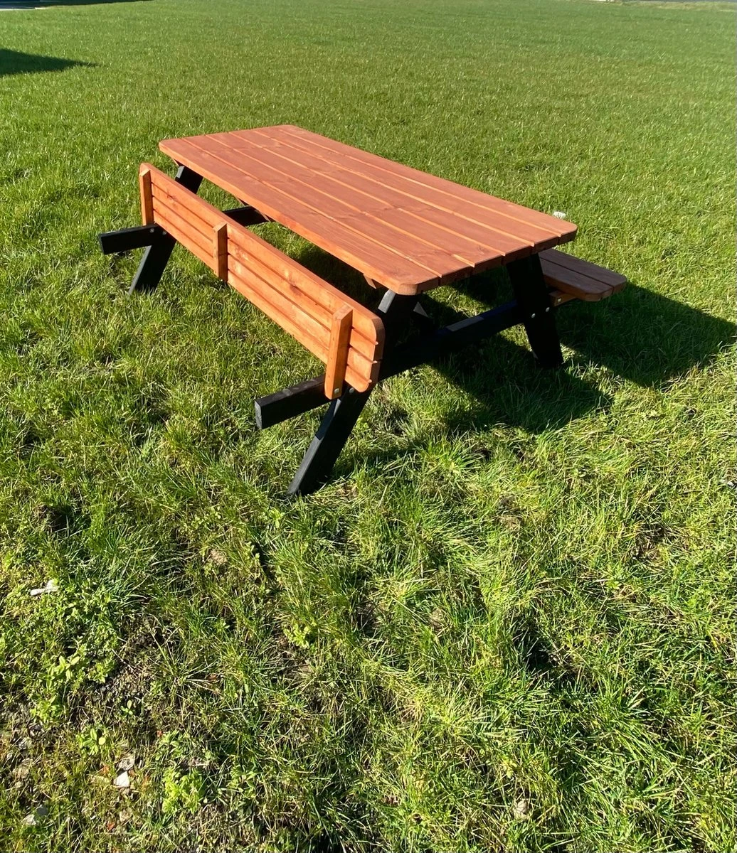 Goedkopepicknicktafels.nl | Zwart Bruine XL Picknicktafel Bruno | Tuintafel 6 Persoons | Bruin Zwart Gespoten Gedroogd Grenen Hout! 6 Goedkopepicknicktafels.nl | Zwart Bruine XL Picknicktafel Bruno | Tuintafel 6 Persoons | Bruin Zwart Gespoten Gedroogd Grenen Hout! - Afbeelding 4