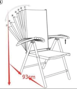 Tuinstoel Standenstoel Aluminium Antraciet 7 Standen Per 2 Stuks -Meubel Verkoop 1038x1200
