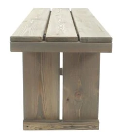 Toulouse Tuinbank Zonder Rugleuning - Licht Grijs - 118 Cm - Houten Tuinbank - Steigerhouten Tuinbank - Tuinbankje -Meubel Verkoop 1060x1200