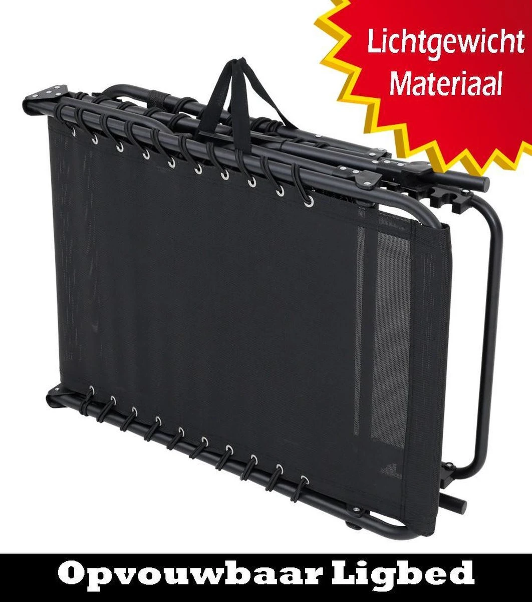 Opvouwbaar Ligbed | Ligstoel | Relaxstoel | Weersbestendig | Camping / Tuin / Zwembad / Balkon / Terras / Strand | Incl. Hoofdkussen | Verstelbaar | Luxe 4 Opvouwbaar Ligbed | Ligstoel | Relaxstoel | Weersbestendig | Camping / Tuin / Zwembad / Balkon / Terras / Strand | Incl. Hoofdkussen | Verstelbaar | Luxe - Afbeelding 2