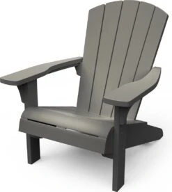 Keter Troy Adirondack Tuinstoel - Set Van 2 - 81x80x96,5cm - Lichtgrijs -Meubel Verkoop 1073x1200