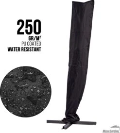 MaxxGarden Parasolhoes - Afdekhoes Voor Zweefparasol - Beschermhoes - 200-400 Cm - Met Rits En Trekkoord - Zwart -Meubel Verkoop 1081x1200