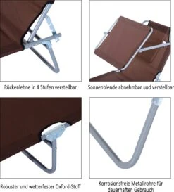 Outsunny Ligstoel Ligbank Voor Buiten Ligstoel Voor Op Het Strand Inklapbaar Met Zonnedak 3 Kleuren 84B-001 -Meubel Verkoop 1086x1200 1