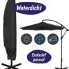 Merkloos Parasolhoes Met Rits En Trekkoord – Beschermhoes Voor Zweefparasol & Staande Parasol – Waterdicht Afdekhoes – Hoes Voor Hangparasol – Inclusief Opberghoes – Zwart - 205 Cm -Meubel Verkoop 1093x1200