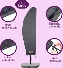 Parasolhoes Voor Zweefparasol–Waterdicht-met Rits En Stok-Superieure Kwaliteit-280cm X 81cm -Meubel Verkoop 1102x1200 3