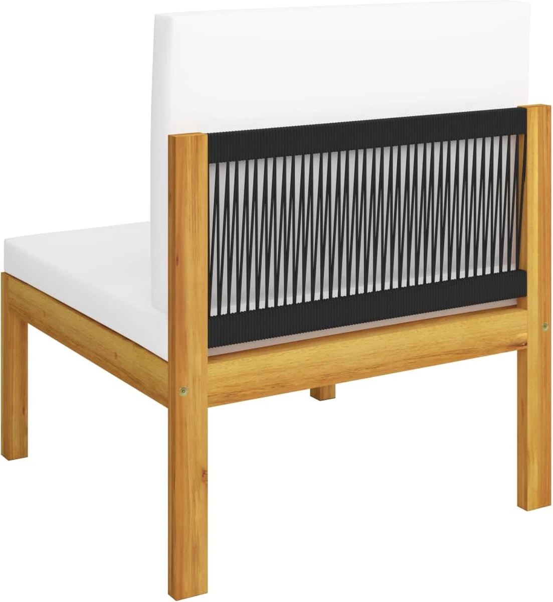 Decoways - 5-delige Loungeset Met Kussens Massief Acaciahout Crèmekleurig 10 Decoways - 5-delige Loungeset Met Kussens Massief Acaciahout Crèmekleurig - Afbeelding 8