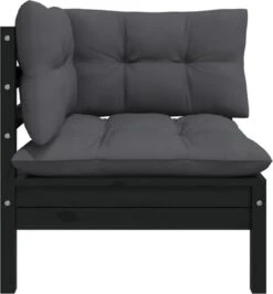 VidaXL 3-delige Loungeset Met Kussens Massief Grenenhout Zwart -Meubel Verkoop 1115x1200 2