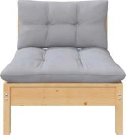 VidaXL 3-delige Loungeset Met Grijze Kussens Massief Grenenhout -Meubel Verkoop 1118x1200