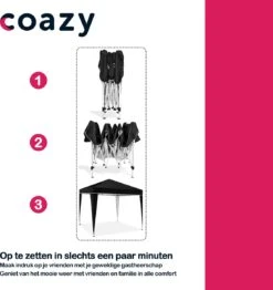 Coazy Waterdichte Partytent 3x3 Meter Opvouwbaar - Paviljoen - Easy Up - Pop-up Tent Met Haringen, Touw En Anti Slip Poten - Waterdicht - Partytenten Weerbestendig 15 Coazy Waterdichte Partytent 3x3 Meter Opvouwbaar - Paviljoen - Easy Up - Pop-up Tent Met Haringen, Touw En Anti Slip Poten - Waterdicht - Partytenten Weerbestendig -Meubel Verkoop 1131x1200 2