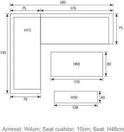 Blakes Lounge Diningset - 4 Delig - Donker Grijs -Meubel Verkoop 1132x1200 4