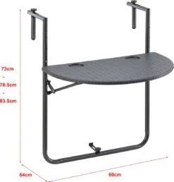 Balkontafel Cicala Inklapbaar 83,5x60x64 Cm Donkergrijs -Meubel Verkoop 1147x1200 1
