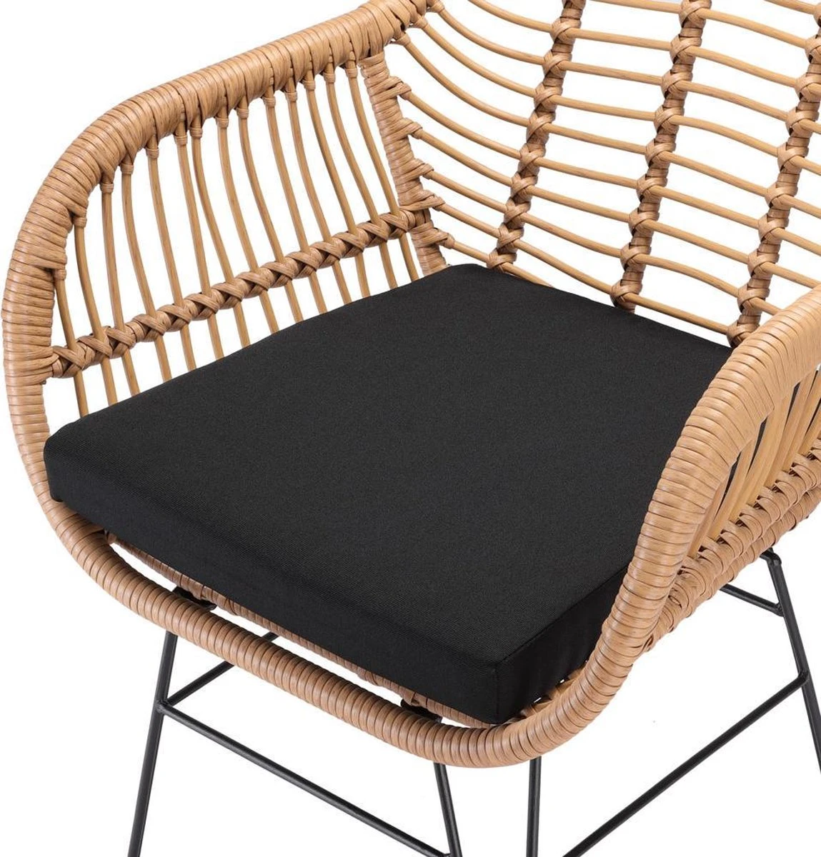 Casaria Tuinset Bali 3 Delig – 1 Tafel/2 Stoelen – Naturel Zwart 13 Casaria Tuinset Bali 3 Delig – 1 Tafel/2 Stoelen – Naturel Zwart - Afbeelding 11