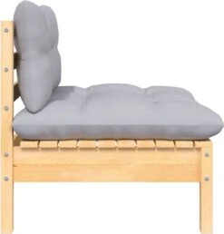 VidaXL 3-delige Loungeset Met Grijze Kussens Massief Grenenhout -Meubel Verkoop 1150x1200 1