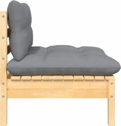 VidaXL 3-delige Loungeset Met Grijze Kussens Massief Grenenhout -Meubel Verkoop 1150x1200 2