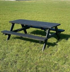 Goedkopepicknicktafels.nl | Zwarte XL Picknicktafel | Tuintafel 6 Persoons | Zwart Gespoten Gedroogd Grenen Hout! -Meubel Verkoop 1177x1200 2