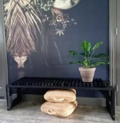 Tuinbank Design 2023 - 150CM - Grenen Hout - Zwart -Meubel Verkoop 1178x1200 1