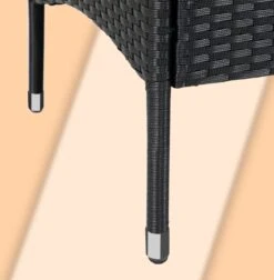 Casaria Polyrattan Tuinbank - Incl. Kussen - 143x55x88 Cm Zwart -Meubel Verkoop 1178x1200 2