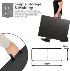 MaxxGarden Vouwtafel - Zwart - Rotanlook - 180x75x74 Cm -Meubel Verkoop 1180x1200 2