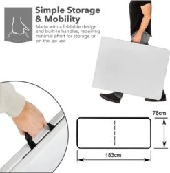 MaxxGarden Vouwtafel - Opvouwbare Kampeer Tafel - Tuin - Camping - Binnen - Weersbestendig - 180 X 74 X 74cm- Wit -Meubel Verkoop 1180x1200 3