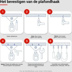 Ophangsysteem - Plafondhaak RVS - Ophanghaak TRX - Hangstoel Buiten - Hangstoel Binnen – Schommelstoel - Schommel - Bokszakken - RVS - 300kg -Meubel Verkoop 1186x1200