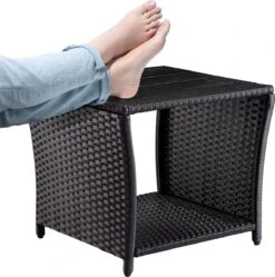 Casaria Polyrattan Bijzettafel - WPC Tafelblad 45x45x40cm – Zwart 15 Casaria Polyrattan Bijzettafel - WPC Tafelblad 45x45x40cm – Zwart -Meubel Verkoop 1191x1200 4