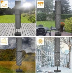 Kingsleeve Parasolhoes Tot Ø 330cm - Weerbestendig Robuust - Grijs -Meubel Verkoop 1192x1200 1