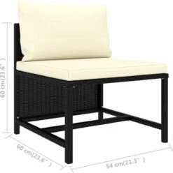 VidaXL 4-delige Loungeset Met Kussens Poly Rattan Zwart -Meubel Verkoop 1194x1200 1