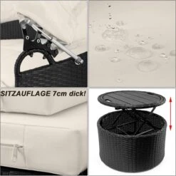 Casaria Polyrattan Zonne-Eiland Ø185cm – Incl. Kussens - Zwart Crème 38 Casaria Polyrattan Zonne-Eiland Ø185cm – Incl. Kussens - Zwart Crème -Meubel Verkoop 1198x1200 10