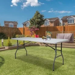 LifeGoods Klaptafel - Inklapbaar - 70x180cm - Verstelbare Vouwtafel - Weerbestendig - Wit -Meubel Verkoop 1198x1200 5