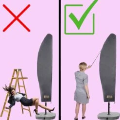 Parasolhoes Voor Zweefparasol–Waterdicht-met Rits En Stok-Superieure Kwaliteit-280cm X 81cm -Meubel Verkoop 1199x1200 3