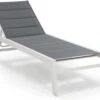 Blumfeldt Renazzo Lounge Ligstoel - Ligbed Voor De Tuin - Aluminium Tuinstoel - 6 Standen - Waterafstotend - Bekleding Van 70 % Pvc En 30 % Polyetheen - Grijs -Meubel Verkoop 1200x1000