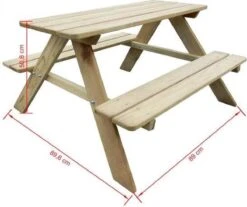 MaxxGarden Kinder Picknicktafel - 90x79x50cm - Hout -Meubel Verkoop 1200x1004 1