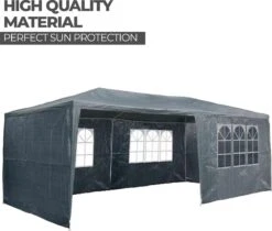 MaxxGarden Partytent - Paviljoen - 3x6m - Incl. Zijwanden - Waterdicht - Antraciet 12 MaxxGarden Partytent - Paviljoen - 3x6m - Incl. Zijwanden - Waterdicht - Antraciet -Meubel Verkoop 1200x1022