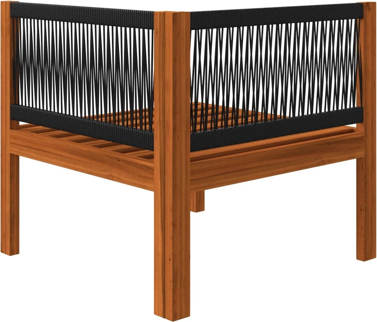 Decoways - 5-delige Loungeset Met Kussens Massief Acaciahout Crèmekleurig 20 Decoways - 5-delige Loungeset Met Kussens Massief Acaciahout Crèmekleurig - Afbeelding 18