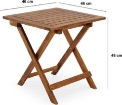 Merkloos EezyLife Houten Bijzettafel - 46x46x46cm - Acacia Hout - Tuintafel -Meubel Verkoop 1200x1028 2