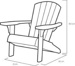 Keter Troy Adirondack Tuinstoel - 81x80x96,5cm - Grafiet -Meubel Verkoop 1200x1051