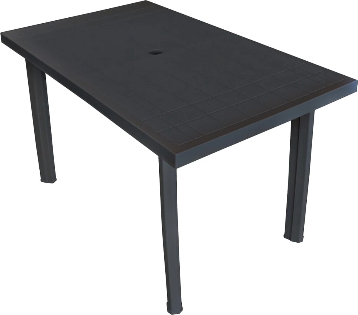 VidaXL Tuintafel 126x76x72 Cm Kunststof Antraciet 11 VidaXL Tuintafel 126x76x72 Cm Kunststof Antraciet - Afbeelding 9