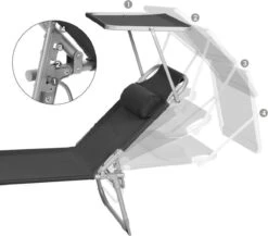 Ligstoel Met Hoofdsteun En Zon Bescherming Verstelbare Rugleuning Inklapbaar Donker Grijs Ligbed Tuin 16 Ligstoel Met Hoofdsteun En Zon Bescherming Verstelbare Rugleuning Inklapbaar Donker Grijs Ligbed Tuin -Meubel Verkoop 1200x1055