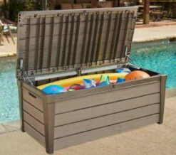 Keter Brushwood Opbergbox - Kussenbox - 455L - 145x69,7x60,3cm - Taupe -Meubel Verkoop 1200x1057 1