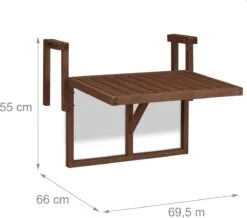 Relaxdays Balkontafel Inklapbaar - Klaptafel Balkon - Tafel Reling - Hangtafel Hout -Meubel Verkoop 1200x1060 2