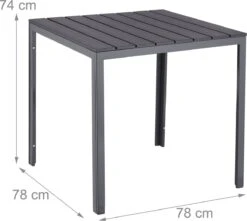 Relaxdays Tuintafel Vierkant - Grijze Buitentafel - Eettafel Tuin - Moderne Balkontafel -Meubel Verkoop 1200x1076
