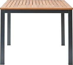 NATERIAL - Tuintafel Vierkant ORIS - 4 Personen - Houten Tafel 90x90 Cm - Aluminium - Met Houten Blad - Eucalyptus -Meubel Verkoop 1200x1079