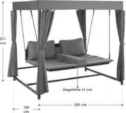 Schommelbank / Ligbank Kassandra - Donkergrijs 27 Schommelbank / Ligbank Kassandra - Donkergrijs -Meubel Verkoop 1200x1081