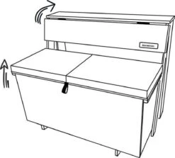 Balkonset 3in1: Bank | Tafel | Opbergruimte. Hout, Medium 95cm. -Meubel Verkoop 1200x1085