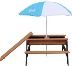 AXI Nick Zand & Water Picknicktafel In Antraciet/Bruin - Parasol Blauw/Wit - Picknick Tafel Voor Kinderen Van Hout -Meubel Verkoop 1200x1089 4